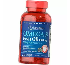 Омега 3, Omega-3 Fish Oil 1000, Puritan's Pride  250гелкапс (67367007)