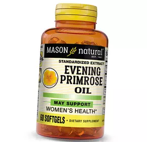 Масло Примулы Вечерней, Evening Primrose Oil, Mason Natural  60гелкапс (71529039)
