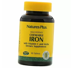 Железо с Витамином С, Chewable Iron, Nature's Plus  90таб (36375074)