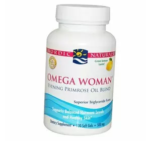 Омега для женщин, Omega Woman, Nordic Naturals  120гелкапс Лимон (67352014)