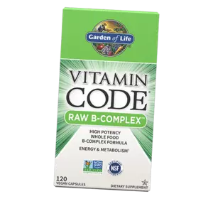 Сырой В-комплекс, Vitamin Code Raw B-Complex, Garden of Life  120вегкапс (36473006)
