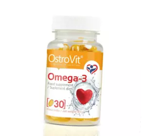 Жирные кислоты, Омега 3, Omega 3, Ostrovit  30капс (67250005)