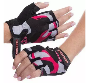 Перчатки для фитнеса FG-009 Hard Touch  XS Черно-розовый (07452008)