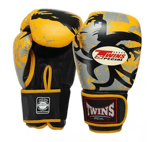 Перчатки боксерские TWN Tribal BO-9952 FDSO  10oz Желто-черный (37508205)