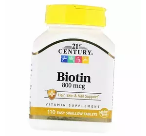 Биотин, Biotin 800, 21st Century  110таб (36440022)