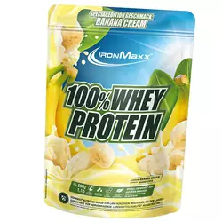 Сывороточный протеин, 100% Whey Protein, IronMaxx  500г пакет Банановый крем (29083009)
