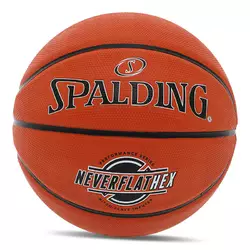 Мяч баскетбольный резиновый Neverflat HEX 84440Y   №7 Оранжевый (57484064)