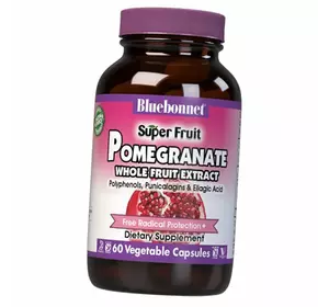 Экстракт Граната, Pomegranate Whole Fruit Extract, Bluebonnet Nutrition  60вегкапс (71393021)