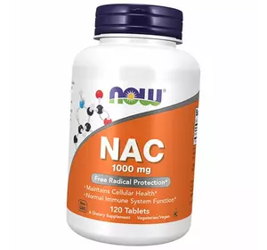 Н-Ацетилцистеин, NAC 1000, Now Foods  120таб (70128008)