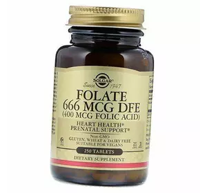 Фолат, Фолиевая кислота, Folic Acid 400, Solgar  100таб (36313140)