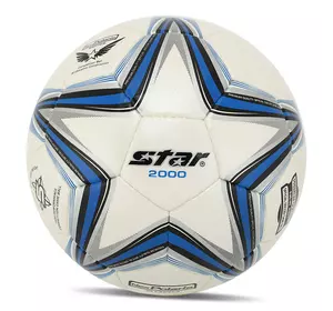 Мяч футбольный New Polaris 2000 SB225P Star  №5 Бело-синий (57623025)