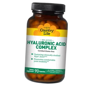 Гиалуроновая кислота, Bio-Active Hyaluronic Acid Complex, Country Life  90капс (68124005)