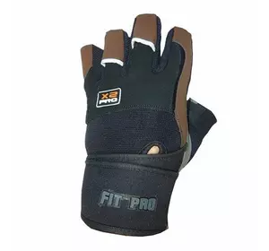 Перчатки для тяжелой атлетики X2 Pro FP-02 Power System  M Черно-коричневый (07227023)