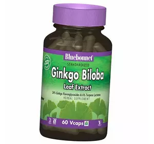 Гинкго Билоба, Ginkgo Biloba, Bluebonnet Nutrition  60вегкапс (71393002)