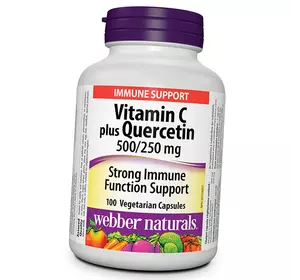 Витамин С плюс Кверцетин, Vitamin C Plus Quercetin, Webber Naturals  100вегкапс (36485037)
