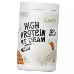 Высокопротеиновое мороженое, High Protein Ice Cream, Ostrovit  400г Молочный (05250016)