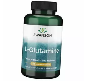 Глютамин для роста мышц и восстановления, L-Glutamine 500, Swanson  100капс (32280001)