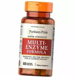 Фермент для пищеварения, Super Strength Multi Enzyme, Puritan's Pride  60каплет (69367005)