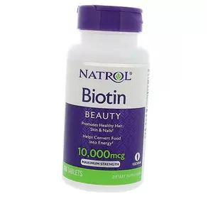 Биотин, максимальное действие, Biotin 10000, Natrol  100таб (36358027)