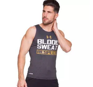 Майка компрессионная спортивная мужская UAR Blood Sweat CO-040 No branding  XL Темно-серый (06429315)