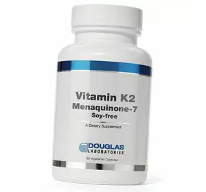 Витамин К2, Менахинон-7, Vitamin K2 Menaquinone-7, Douglas Laboratories  60вегкапс (36414017)