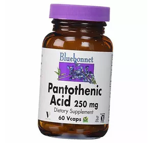 Пантотеновая кислота, Pantothenic Acid, Bluebonnet Nutrition  60вегкапс (36393049)