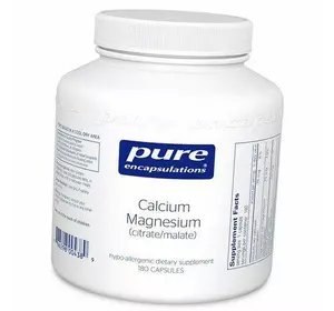 Кальций Магний, Calcium Magnesium (citrate/malate), Pure Encapsulations  180капс (36361123)
