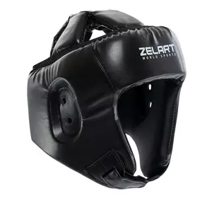 Шлем боксерский открытый с усиленной защитой макушки BO-8268 Zelart  L Черный (37429466)