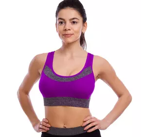 Топ для фитнеса и йоги CO-0227 Domino  M Серо-фиолетовый (06507072)