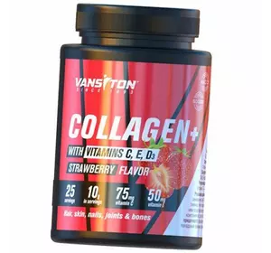 Коллаген с Витаминами, Collagen +, Ванситон  250г Клубника (68173001)