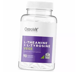 Теанин и Тирозин, L-Theanine + L-Tyrosine VEGE, Ostrovit  90капс (27250027)