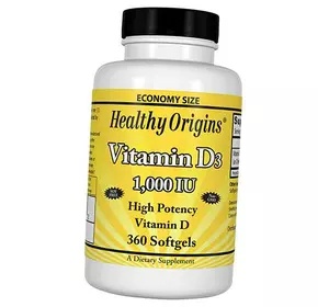 Витамин Д3, Vitamin D3 1000, Healthy Origins  360гелкапс (36354017)