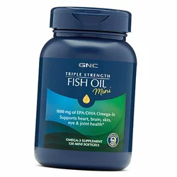 Рыбий Жир Тройной силы, Triple Strength Fish Oil Mini, GNC  120гелкапс (67120012)