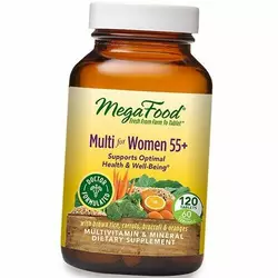 Витамины для женщин 50 +, Multi for Women 55 plus, Mega Food  120таб (36343007)