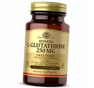 Восстановленный L-Глутатион, Reduced L-Glutathione 250, Solgar  30вегкапс (70313013)