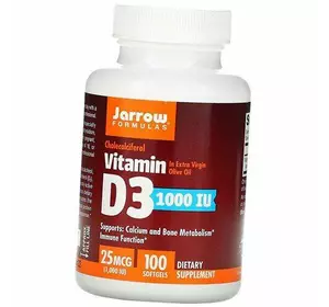 Витамин Д3, Vitamin D3 1000, Jarrow Formulas  100гелкапс (36345018)