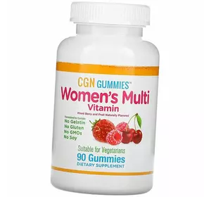 Жевательные Мультивитамины для женщин, Women's Multi Vitamin Gummies, California Gold Nutrition  90таб Ягодно-фруктовый микс (36427015)
