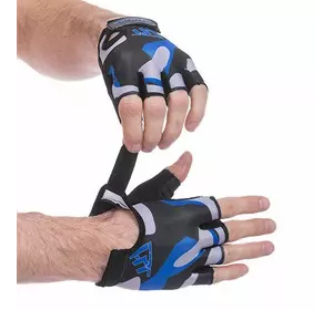 Перчатки для фитнеса FG-002 Hard Touch  S Черно-синий (07452001)