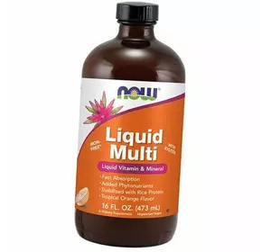 Жидкие Мультивитамины и Минералы, Liquid Multi, Now Foods  473мл Апельсин (36128271)