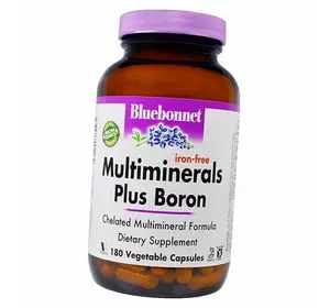 Мультиминералы плюс Бор, Multiminerals plus Boron, Bluebonnet Nutrition  180вегкапс (36393041)