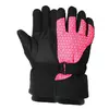 Перчатки горнолыжные теплые женские B-4455 Luckyloong  L/XL Черно-розовый (07628001)