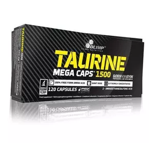 Таурин Капсулы, Taurine Mega Caps, Olimp Nutrition  120капс (27283013)