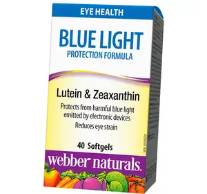 Формула для глаз, Blue Light Protection Formula, Webber Naturals  40гелкапс (72485009)