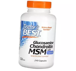 Глюкозамин Хондроитин МСМ, Glucosamine Chondroitin MSM with OptiMSM, Doctor's Best  240вегкапс (03327016)