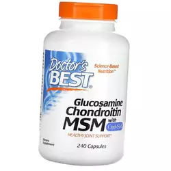 Глюкозамин Хондроитин МСМ, Glucosamine Chondroitin MSM with OptiMSM, Doctor's Best  240вегкапс (03327016)