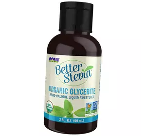 Стевия, подсластитель, не содержащий калорий, Стевия Better Stevia Liquid Glycerite, Now Foods  59мл (05128002)