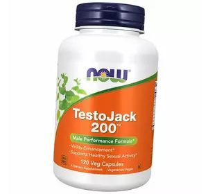 Формула мужской эффективности, Testo Jack 200, Now Foods  120вегкапс (08128007)