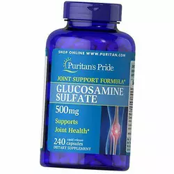 Глюкозамин Сульфат, Glucosamine Sulfate 500, Puritan's Pride  240капс (03367012)