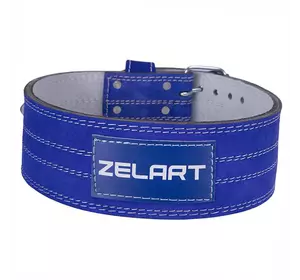 Пояс атлетический кожаный SB-165155 Zelart  XL Синий (34363017)