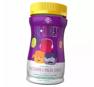 Жевательные Витамины для детей, U-Cubes Children's Multi-Vitamin&Mineral, Solgar  60таб (36313097)